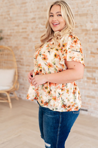 Magic Dance Square Neck Floral Blouse-Tops-Ave Shops-Market Street Nest, Fashionable Clothing, Shoes and Home Décor Located in Mabank, TX