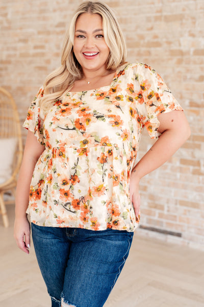 Magic Dance Square Neck Floral Blouse-Tops-Ave Shops-Market Street Nest, Fashionable Clothing, Shoes and Home Décor Located in Mabank, TX