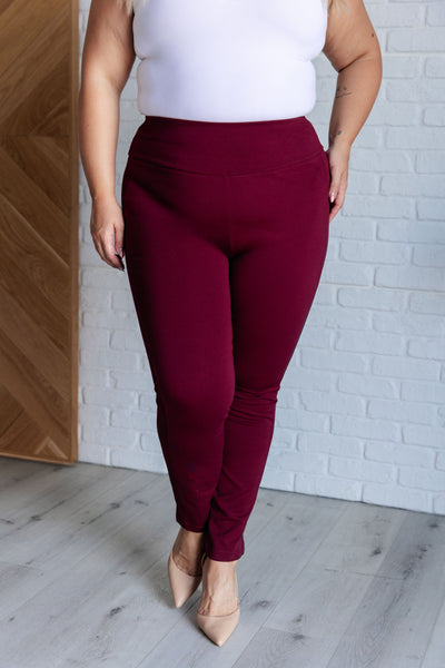 Magic Skinny 28" Pants in Wine-Bottoms-Ave Shops-Market Street Nest, Fashionable Clothing, Shoes and Home Décor Located in Mabank, TX