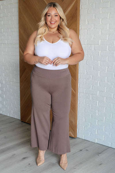 Magic Wide Leg Crop Pants in Dark Mocha-Bottoms-Ave Shops-Market Street Nest, Fashionable Clothing, Shoes and Home Décor Located in Mabank, TX