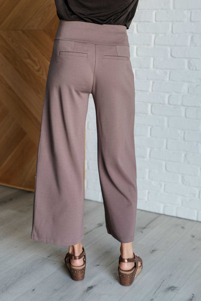 Magic Wide Leg Crop Pants in Dark Mocha-Bottoms-Ave Shops-Market Street Nest, Fashionable Clothing, Shoes and Home Décor Located in Mabank, TX