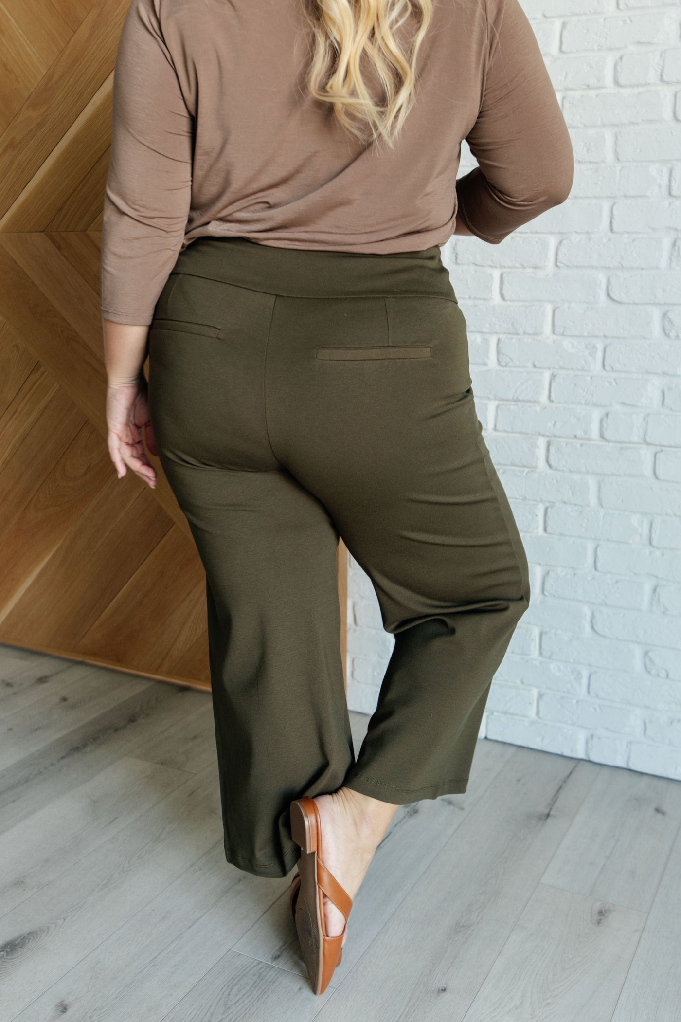 Magic Wide Leg Crop Pants in Olive-Bottoms-Ave Shops-Market Street Nest, Fashionable Clothing, Shoes and Home Décor Located in Mabank, TX