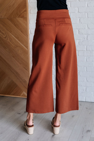 Magic Wide Leg Crop Pants in Rust-Bottoms-Ave Shops-Market Street Nest, Fashionable Clothing, Shoes and Home Décor Located in Mabank, TX