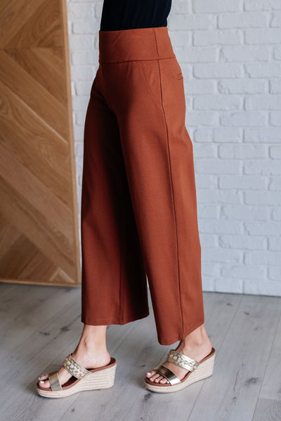 Magic Wide Leg Crop Pants in Rust-Bottoms-Ave Shops-Market Street Nest, Fashionable Clothing, Shoes and Home Décor Located in Mabank, TX