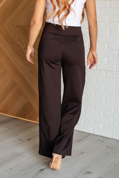 Magic Wide Leg Pants in Chocolate-Bottoms-Ave Shops-Market Street Nest, Fashionable Clothing, Shoes and Home Décor Located in Mabank, TX