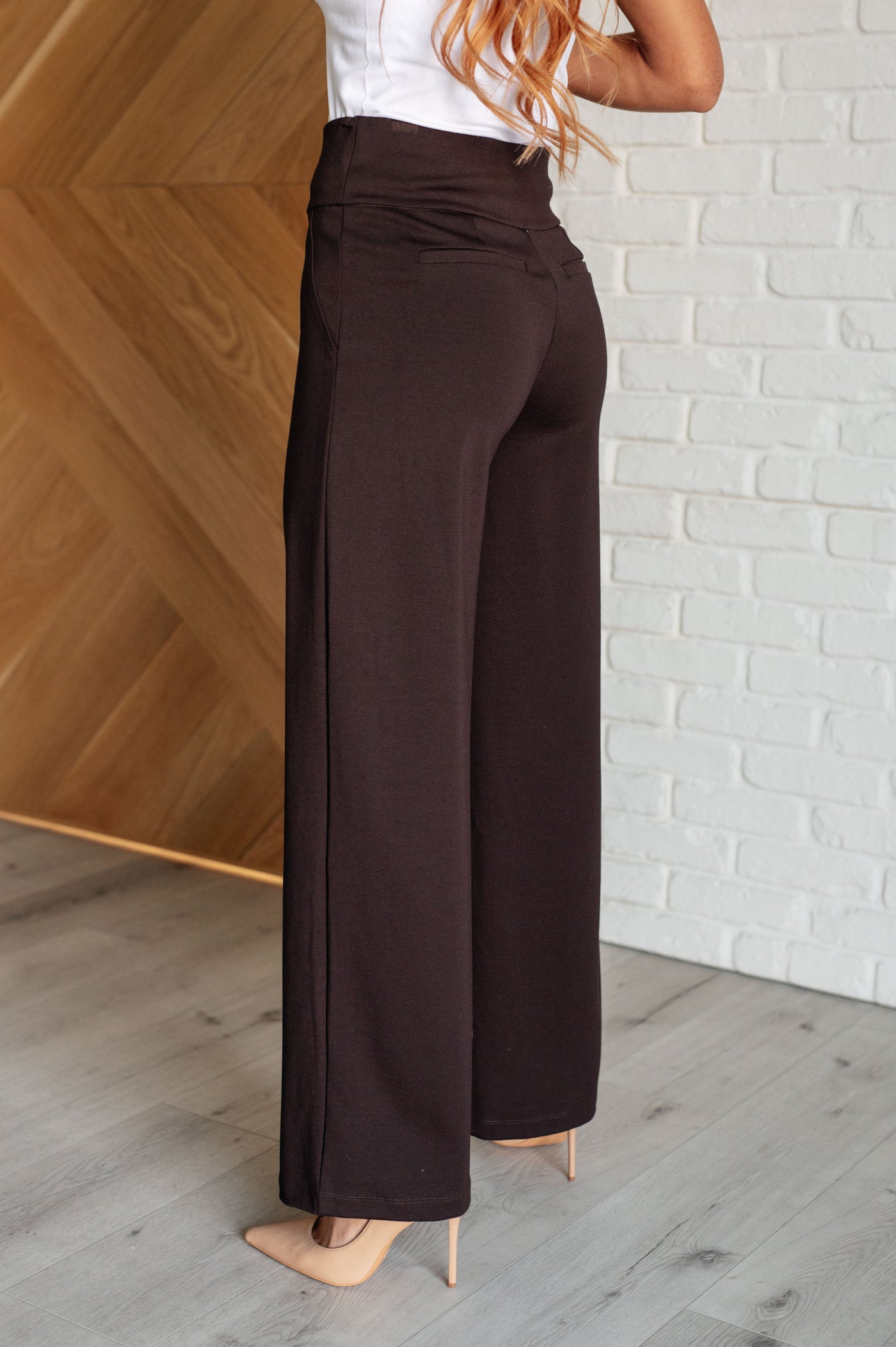 Magic Wide Leg Pants in Chocolate-Bottoms-Ave Shops-Market Street Nest, Fashionable Clothing, Shoes and Home Décor Located in Mabank, TX