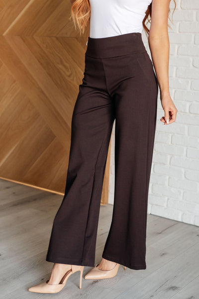 Magic Wide Leg Pants in Chocolate-Bottoms-Ave Shops-Market Street Nest, Fashionable Clothing, Shoes and Home Décor Located in Mabank, TX