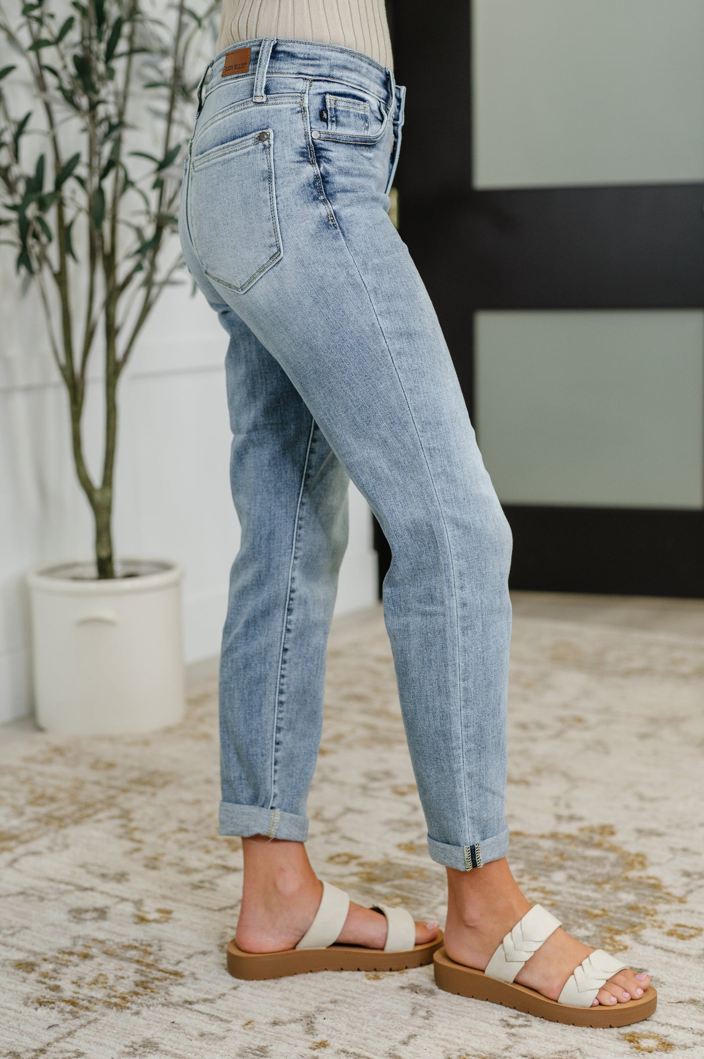Mallory Mid Rise Bleach Wash Boyfriend Jeans-Womens-Ave Shops-Market Street Nest, Fashionable Clothing, Shoes and Home Décor Located in Mabank, TX