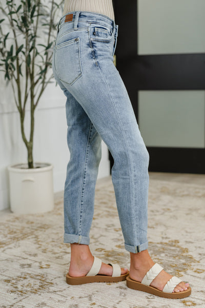 Mallory Mid Rise Bleach Wash Boyfriend Jeans-Womens-Ave Shops-Market Street Nest, Fashionable Clothing, Shoes and Home Décor Located in Mabank, TX