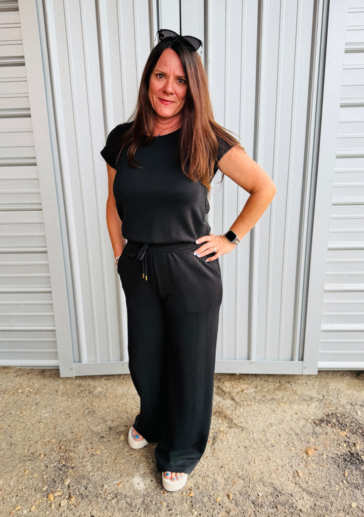 Mary Square Carlisle Romper in Black-10-Dresses, Rompers &amp; Sets-Mary Square-Market Street Nest, Fashionable Clothing, Shoes and Home Décor Located in Mabank, TX