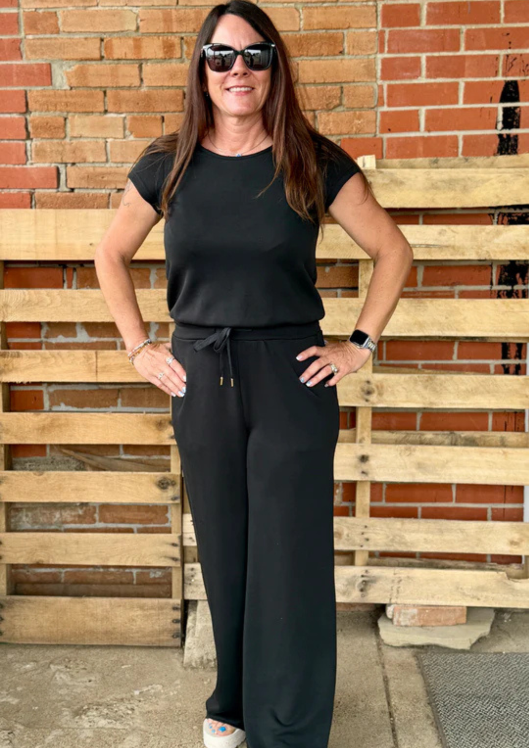 Mary Square Carlisle Romper in Black-10-Dresses, Rompers &amp; Sets-Mary Square-Market Street Nest, Fashionable Clothing, Shoes and Home Décor Located in Mabank, TX