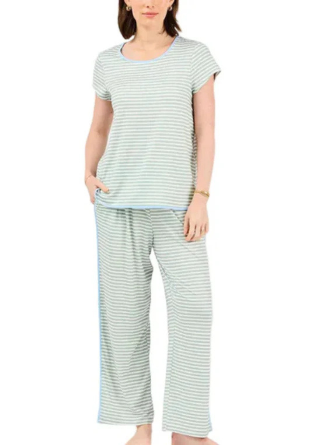 Mary Square Melody Green Stripe Lounge Set-11-Leisure, Lounge, Sport-Mary Square-Market Street Nest, Fashionable Clothing, Shoes and Home Décor Located in Mabank, TX