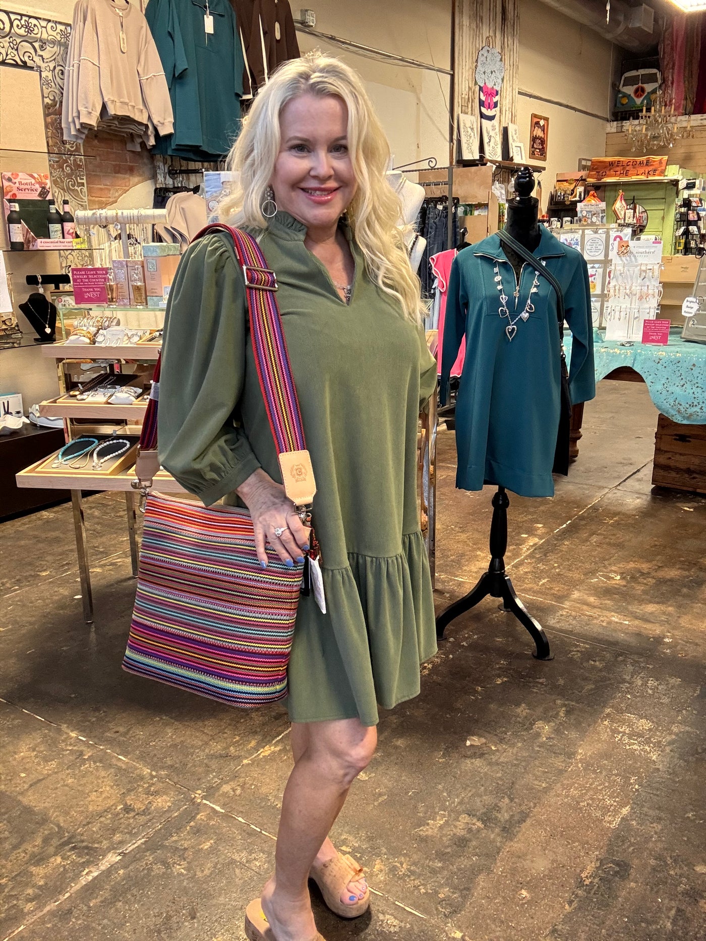 Mary Square Naomi Vineyard Dress-Dresses & Rompers-Mary Square-Market Street Nest, Fashionable Clothing, Shoes and Home Décor Located in Mabank, TX