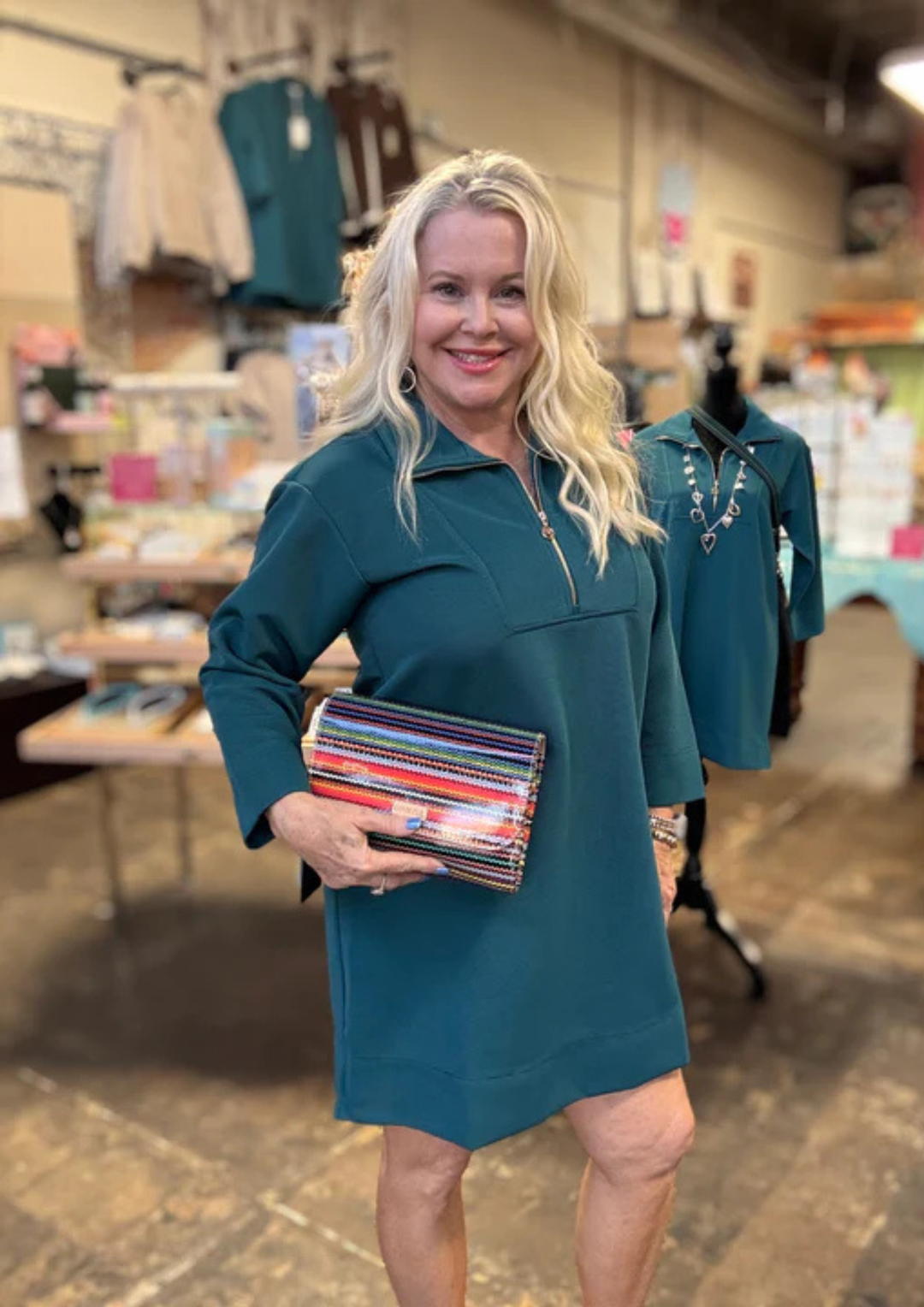 Mary Square Raven Gulf Blue Dress-10-Dresses, Rompers & Sets-Mary Square-Market Street Nest, Fashionable Clothing, Shoes and Home Décor Located in Mabank, TX