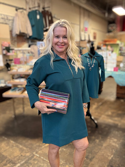 Mary Square Raven Gulf Blue Dress-Dresses & Rompers-Mary Square-Market Street Nest, Fashionable Clothing, Shoes and Home Décor Located in Mabank, TX