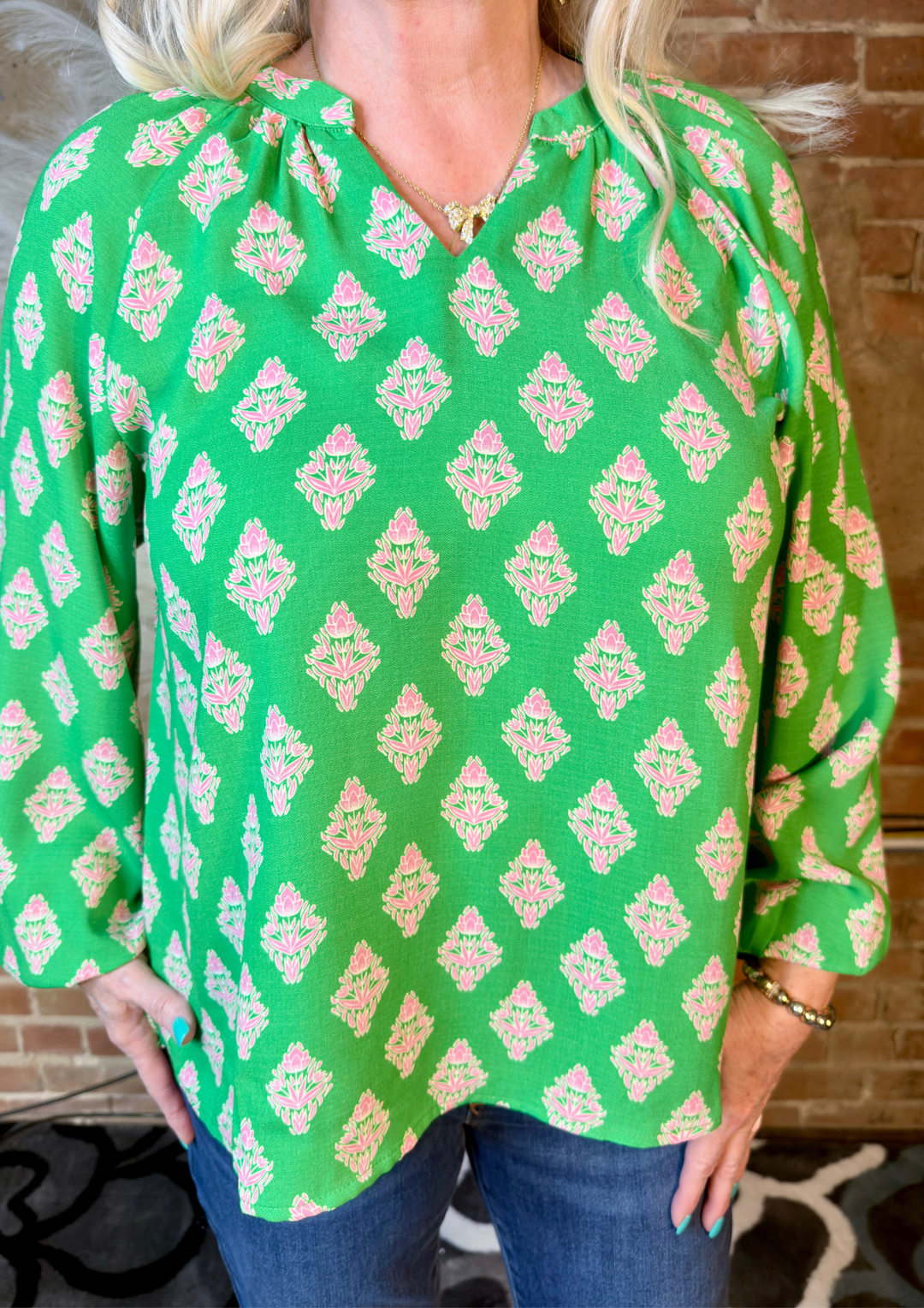 Mary Square Scarlette Top | Early Riser Green-08-Tops-Mary Square-Market Street Nest, Fashionable Clothing, Shoes and Home Décor Located in Mabank, TX