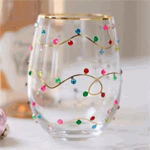 Mary Square Women 03-home & Gift Stemless Wine Glass Rhinestone Lights-03-Home & Gift-MARY SQUARE-Market Street Nest, Fashionable Clothing, Shoes and Home Décor Located in Mabank, TX