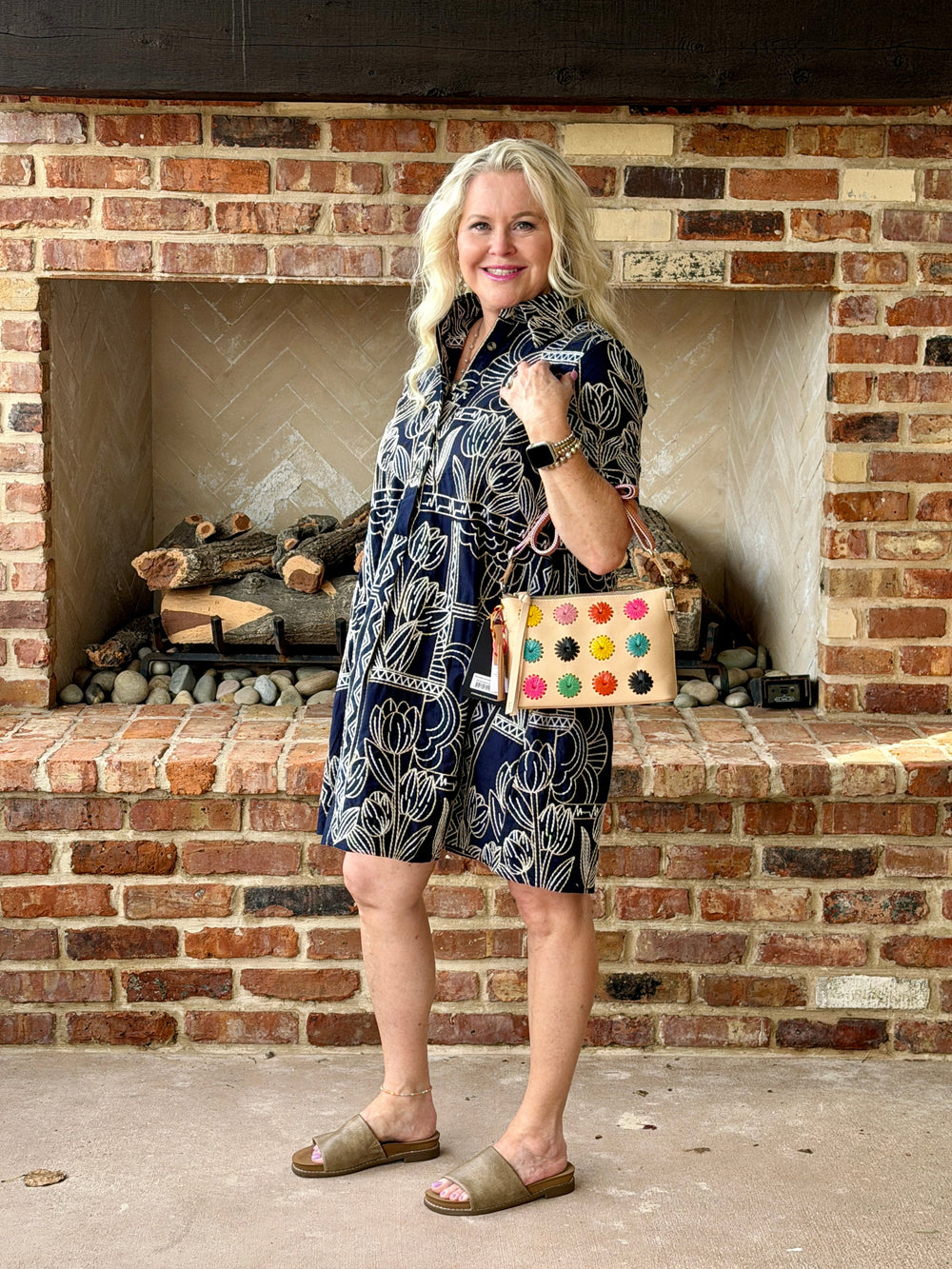 Meet Me in Santorini Selene's Stitch Shirt Dress-10-Dresses, Rompers & Sets-Meet Me In Santorini-Market Street Nest, Fashionable Clothing, Shoes and Home Décor Located in Mabank, TX