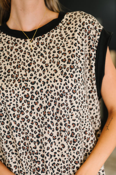 Meow's the Time Banded Hem Top in Leopard Print-Womens-Ave Shops-Market Street Nest, Fashionable Clothing, Shoes and Home Décor Located in Mabank, TX