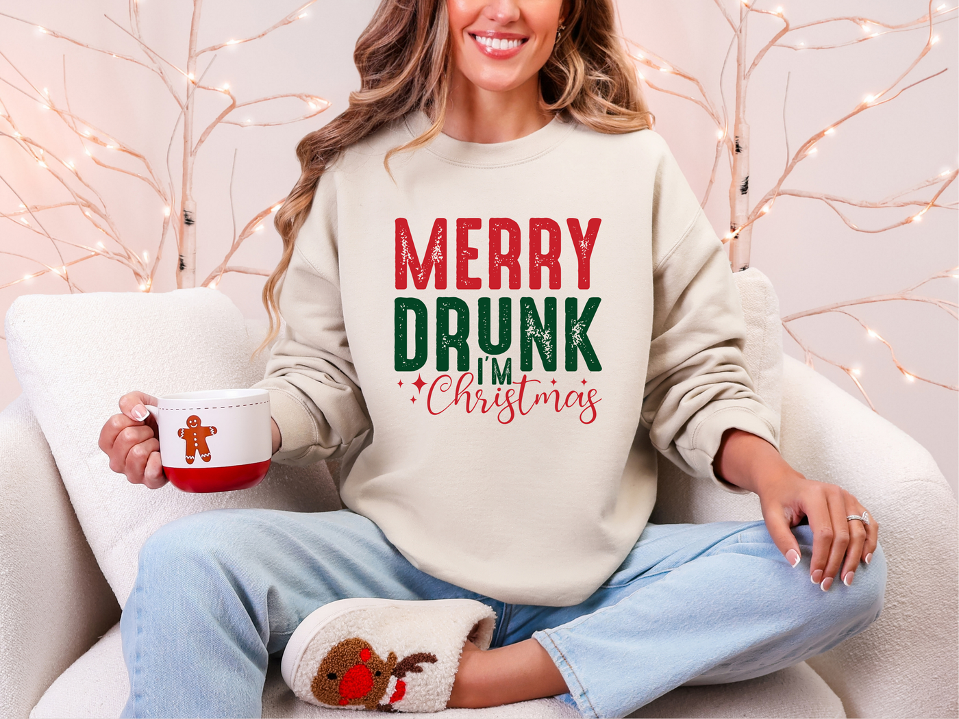 Merry Drunk Graphic Tee and Sweatshirt-Womens-Ave Shops-Market Street Nest, Fashionable Clothing, Shoes and Home Décor Located in Mabank, TX