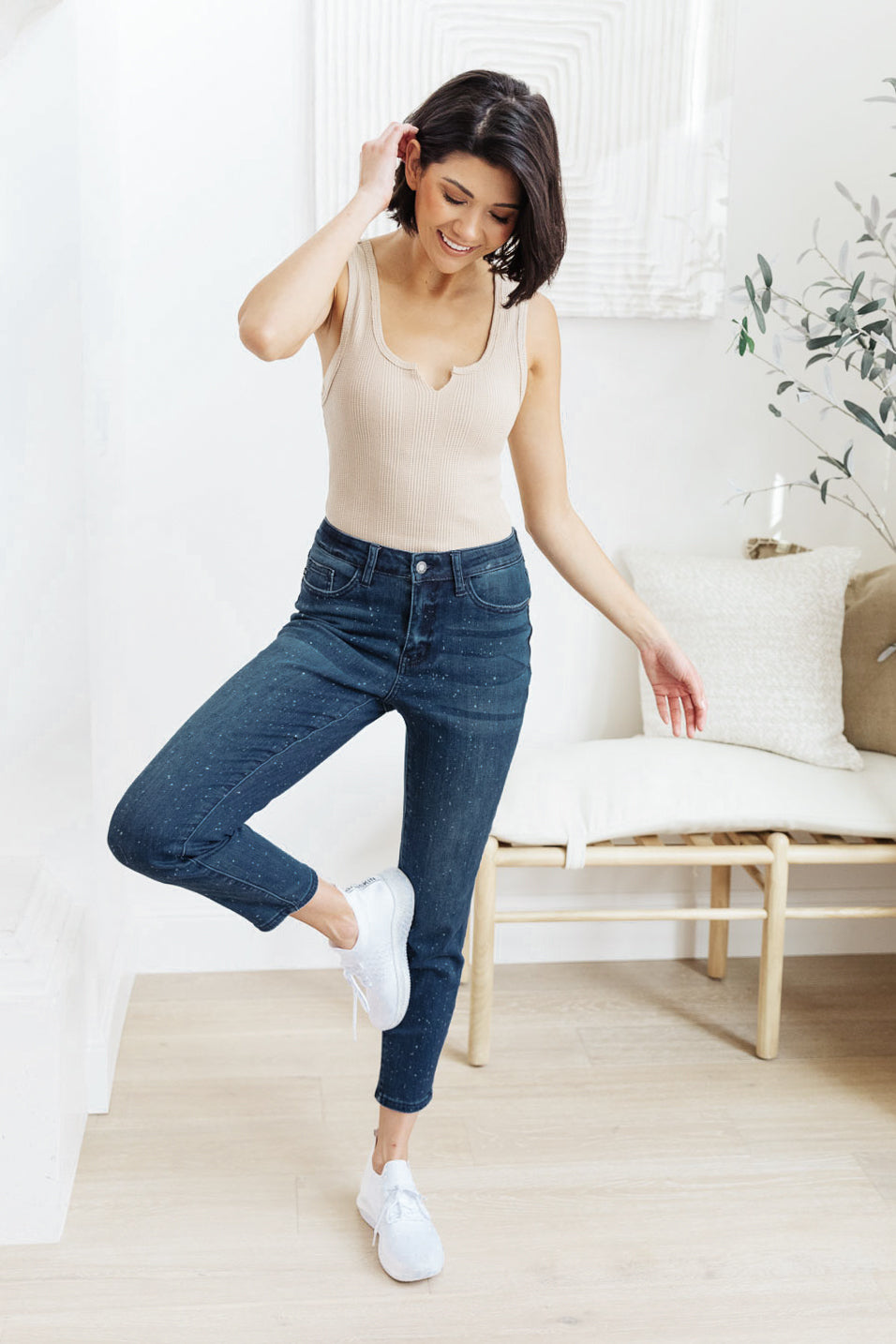 Mid-Rise Relaxed Fit Mineral Wash Jeans-Womens-Ave Shops-Market Street Nest, Fashionable Clothing, Shoes and Home Décor Located in Mabank, TX