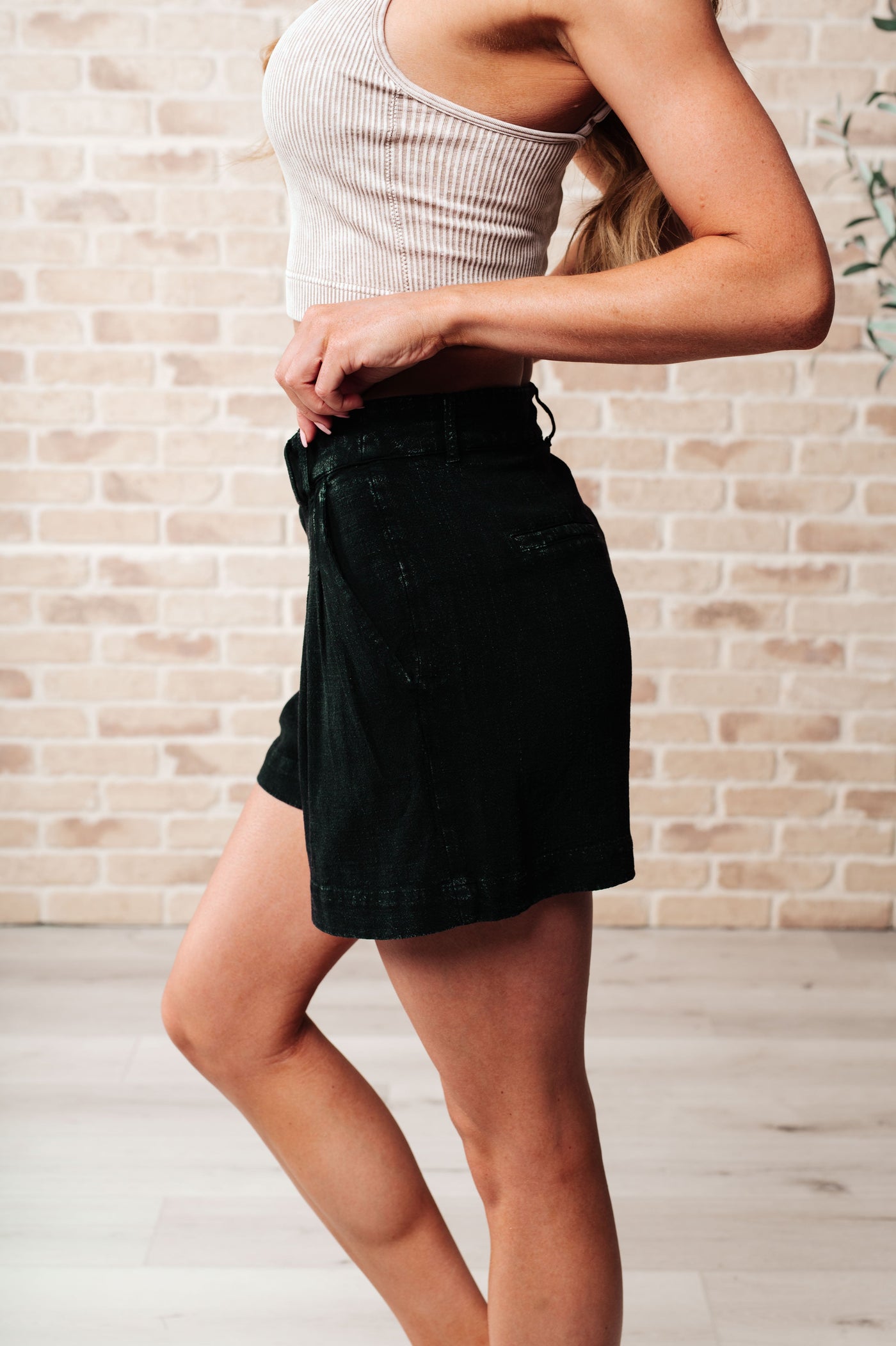 Mind Over Matter Pleated Shorts in Black-Bottoms-Ave Shops-Market Street Nest, Fashionable Clothing, Shoes and Home Décor Located in Mabank, TX