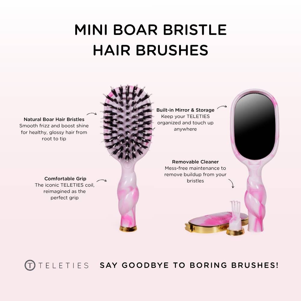 Mini Boar Brush | Pinch Me!-TELETIES-Market Street Nest, Fashionable Clothing, Shoes and Home Décor Located in Mabank, TX