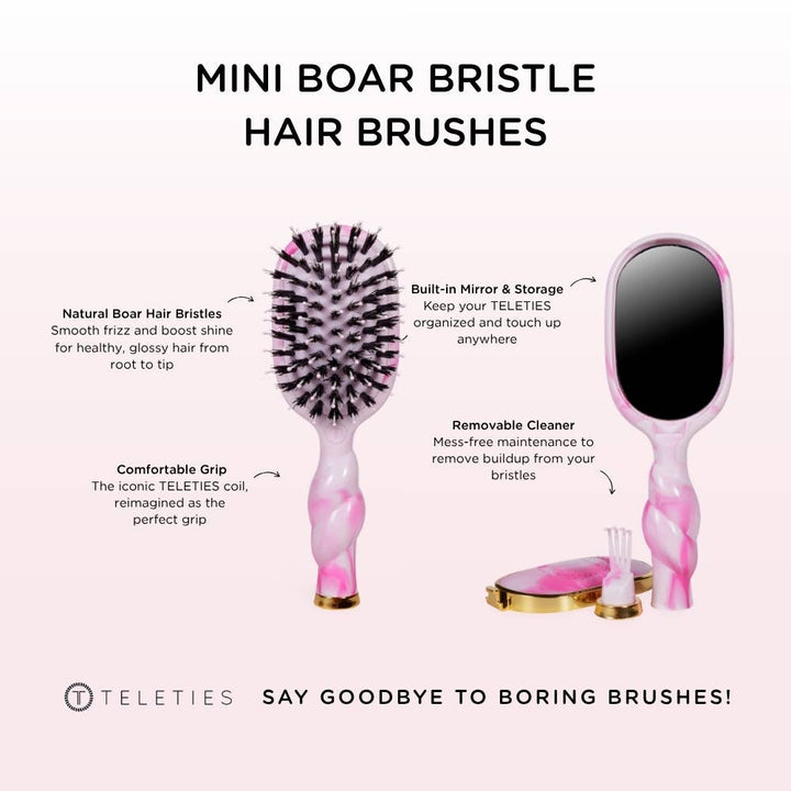 Mini Boar Brush | Pinch Me!-TELETIES-Market Street Nest, Fashionable Clothing, Shoes and Home Décor Located in Mabank, TX