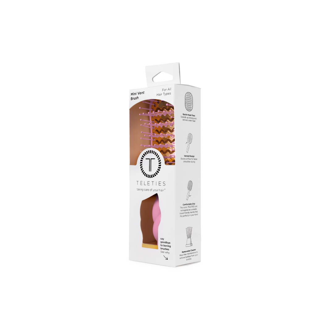 Mini Vent Brush | Bubblegum Pink-TELETIES-Market Street Nest, Fashionable Clothing, Shoes and Home Décor Located in Mabank, TX
