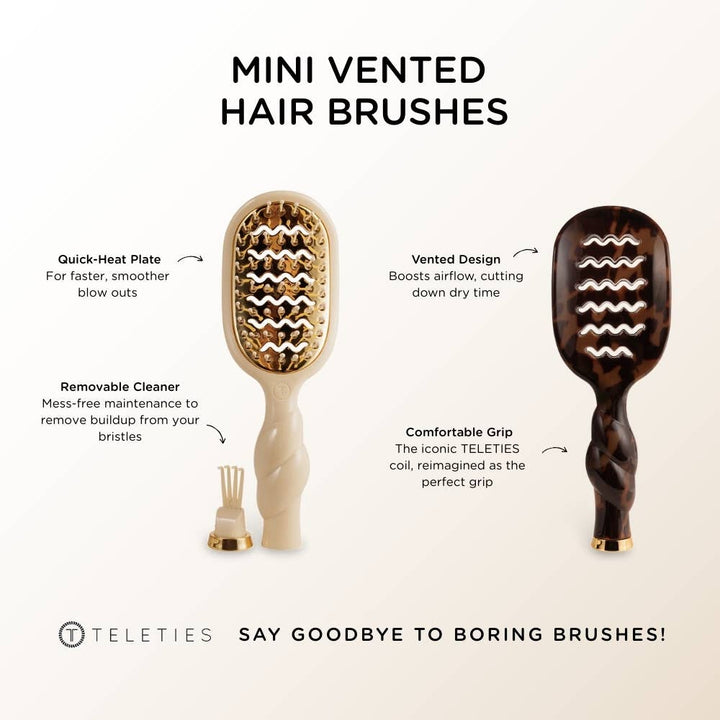 Mini Vent Brush | Tortoise-TELETIES-Market Street Nest, Fashionable Clothing, Shoes and Home Décor Located in Mabank, TX