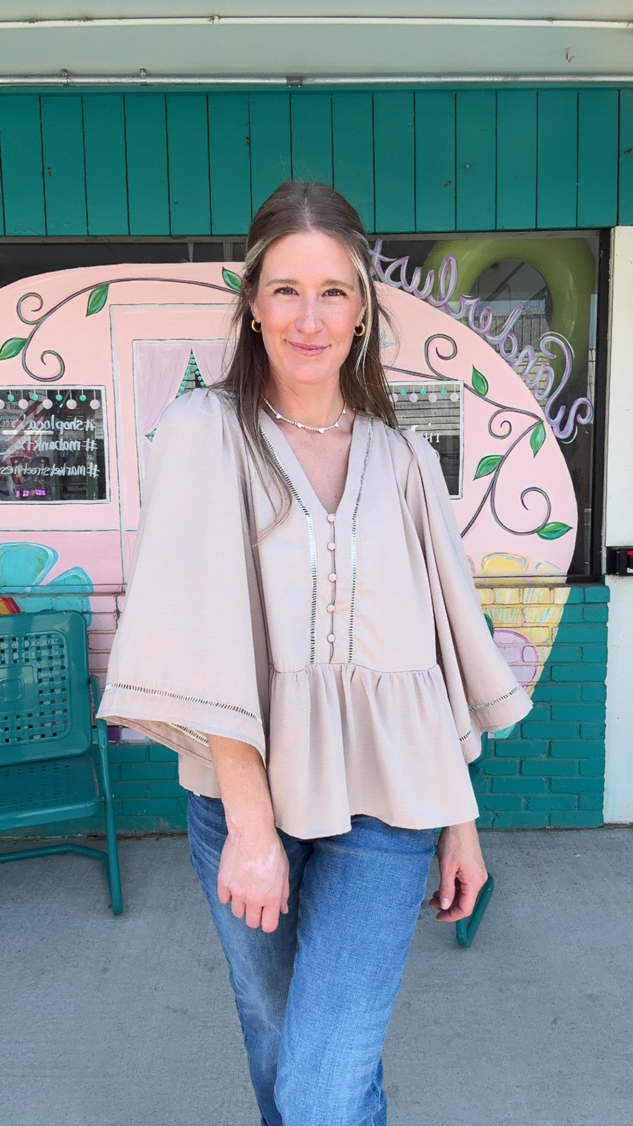 Monroe Cottage Doeskin Top-Tops-Mary Square-Market Street Nest, Fashionable Clothing, Shoes and Home Décor Located in Mabank, TX
