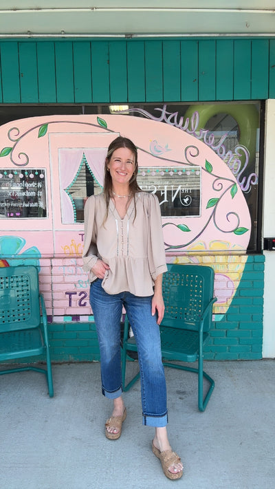 Monroe Cottage Doeskin Top-Tops-Mary Square-Market Street Nest, Fashionable Clothing, Shoes and Home Décor Located in Mabank, TX