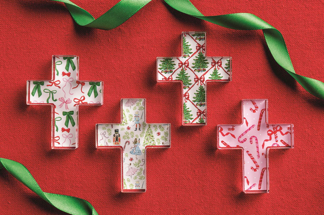 Mud Pie Acrylic Christmas Cross Shelf Sitters-03-Home & Gift-Mud Pie-Market Street Nest, Fashionable Clothing, Shoes and Home Décor Located in Mabank, TX