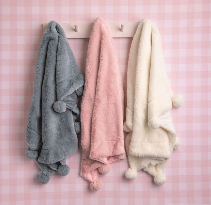 Mud Pie Baby Pom Blankets-03-Home &amp; Gift-Mud Pie-Market Street Nest, Fashionable Clothing, Shoes and Home Décor Located in Mabank, TX