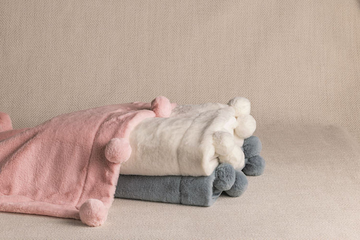 Mud Pie Baby Pom Blankets-03-Home &amp; Gift-Mud Pie-Market Street Nest, Fashionable Clothing, Shoes and Home Décor Located in Mabank, TX