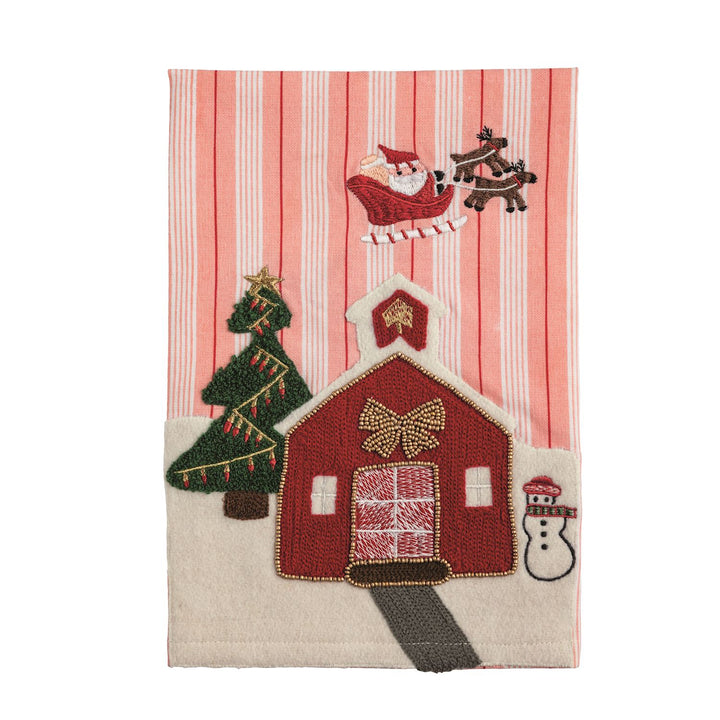 Mud Pie Beaded Christmas Towels-03-Home &amp; Gift-Mud Pie-Market Street Nest, Fashionable Clothing, Shoes and Home Décor Located in Mabank, TX