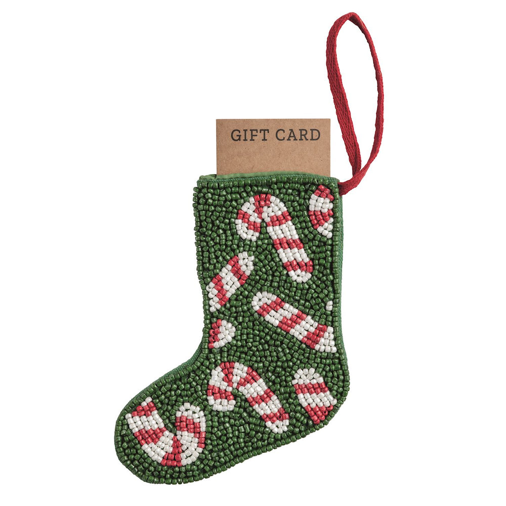 Mud Pie Beaded Stocking Ornaments-03-Home & Gift-Mud Pie-Market Street Nest, Fashionable Clothing, Shoes and Home Décor Located in Mabank, TX