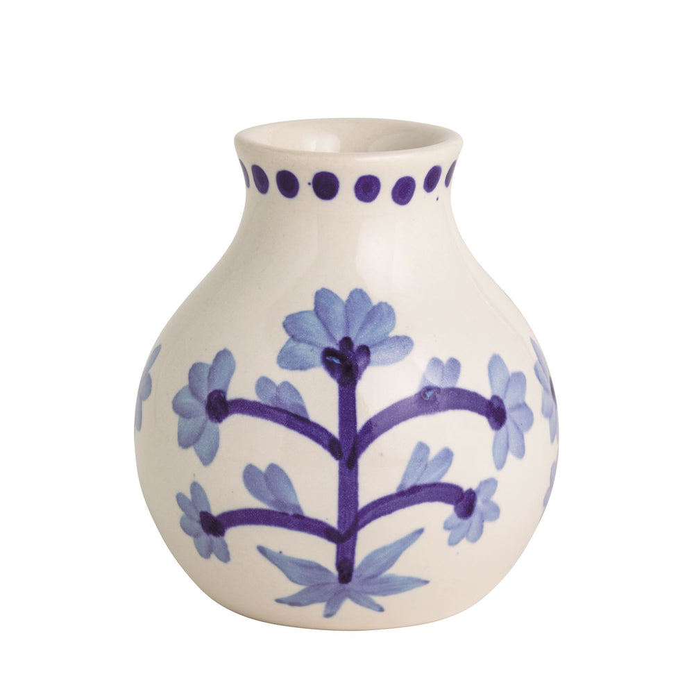 Mud Pie Small Blue Floral Bud Vase-03-Home & Gift-Mud Pie-Market Street Nest, Fashionable Clothing, Shoes and Home Décor Located in Mabank, TX