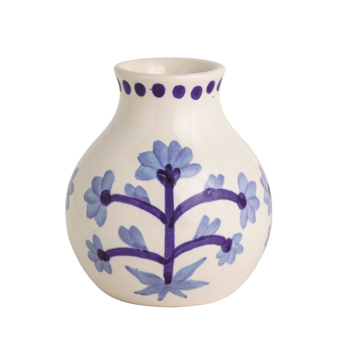 Mud Pie Blue Floral Bud Vase-03-Home &amp; Gift-Mud Pie-Market Street Nest, Fashionable Clothing, Shoes and Home Décor Located in Mabank, TX
