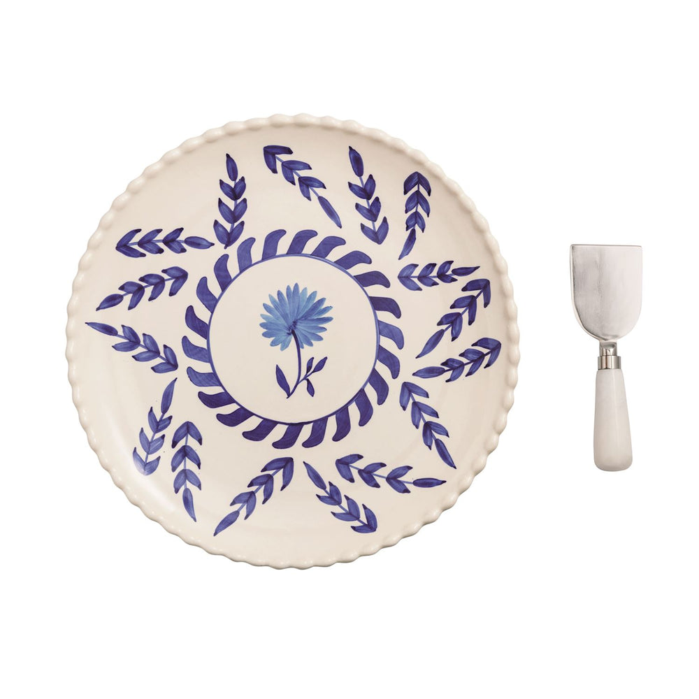 Mud Pie Blue Floral Platter Set-03-Home & Gift-Mud Pie-Market Street Nest, Fashionable Clothing, Shoes and Home Décor Located in Mabank, TX
