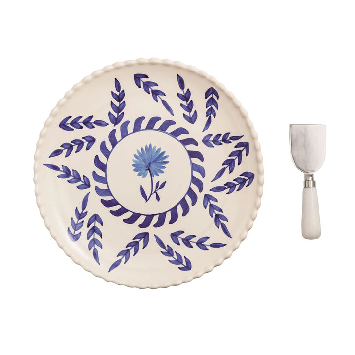 Mud Pie Blue Floral Platter Set-03-Home &amp; Gift-Mud Pie-Market Street Nest, Fashionable Clothing, Shoes and Home Décor Located in Mabank, TX