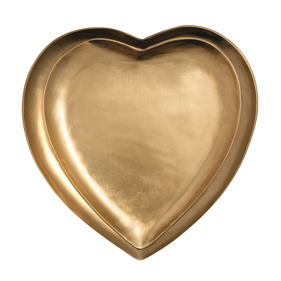 Mud Pie Brass Heart Tidbit Tray Set-03-Home & Gift-Mud Pie-Market Street Nest, Fashionable Clothing, Shoes and Home Décor Located in Mabank, TX