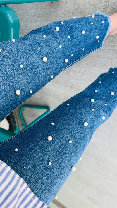 Mud Pie Bullock Pearl Jeans-Bottoms-Mud Pie-Market Street Nest, Fashionable Clothing, Shoes and Home Décor Located in Mabank, TX