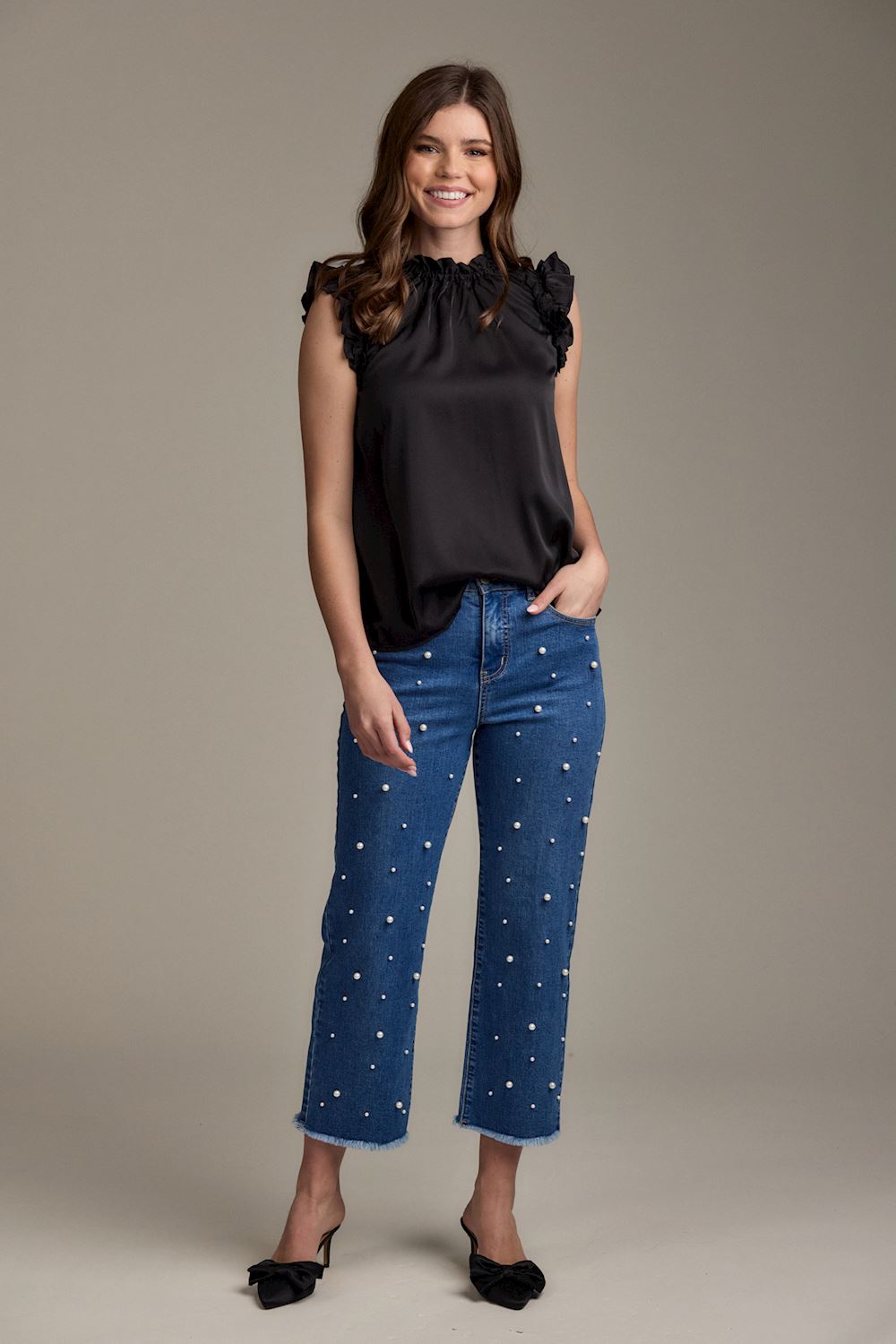 Mud Pie Bullock Pearl Jeans-Bottoms-Mud Pie-Market Street Nest, Fashionable Clothing, Shoes and Home Décor Located in Mabank, TX