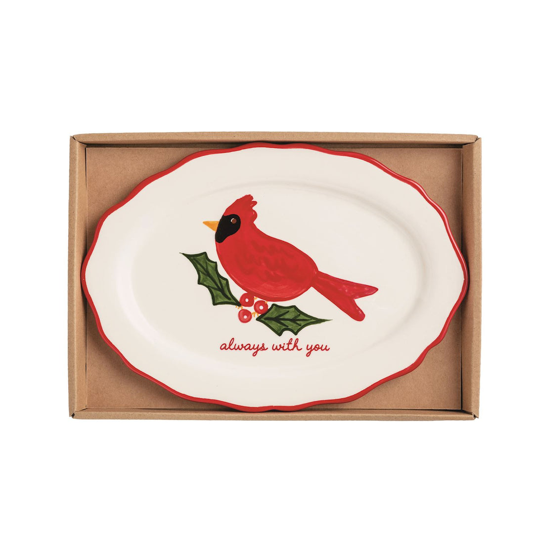 Mud Pie Cardinal Sentiment Plate-03-Home & Gift-Mud Pie-Market Street Nest, Fashionable Clothing, Shoes and Home Décor Located in Mabank, TX