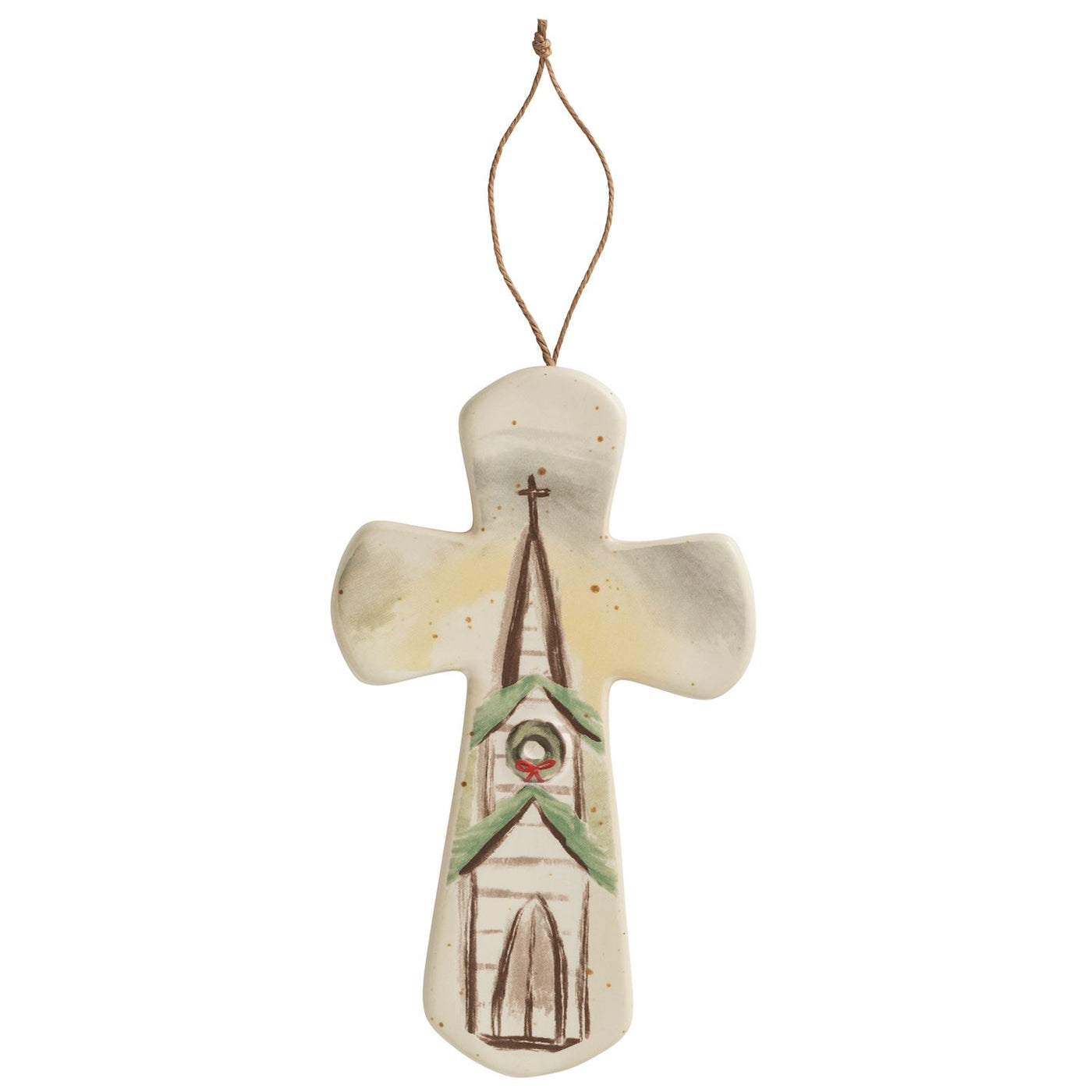 Mud Pie Church Ceramic Nativity Cross-Home & Gifts-Mud Pie-Market Street Nest, Fashionable Clothing, Shoes and Home Décor Located in Mabank, TX