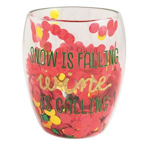 Mud Pie Christmas Confetti Wine Glasses-04-Kitchen & Food-Mud Pie-Market Street Nest, Fashionable Clothing, Shoes and Home Décor Located in Mabank, TX