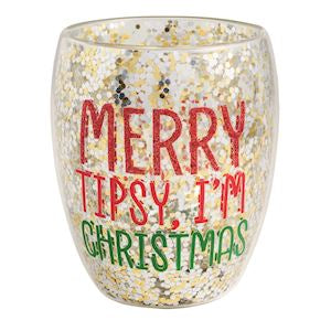 Mud Pie Christmas Confetti Wine Glasses-04-Kitchen &amp; Food-Mud Pie-Market Street Nest, Fashionable Clothing, Shoes and Home Décor Located in Mabank, TX