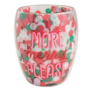 Mud Pie Christmas Confetti Wine Glasses-04-Kitchen &amp; Food-Mud Pie-Market Street Nest, Fashionable Clothing, Shoes and Home Décor Located in Mabank, TX