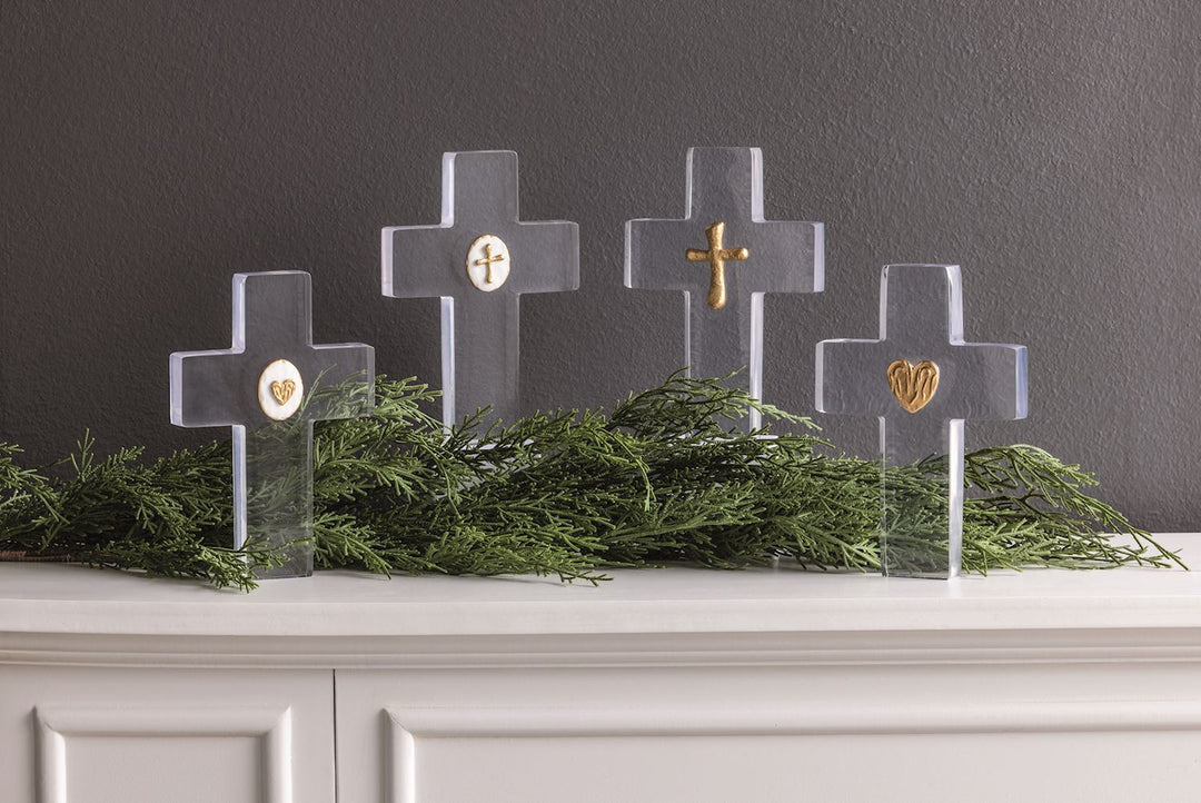 Mud Pie Clear Resin Crosses-03-Home &amp; Gift-Mud Pie-Market Street Nest, Fashionable Clothing, Shoes and Home Décor Located in Mabank, TX